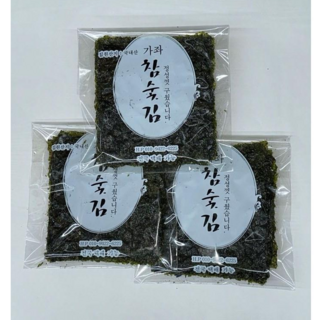 [가좌참숯김] 불맛 손구이김 (6등분) 고소한 들기름으로 구운 바삭한 옛날 시장 조미김, 3개, 34g