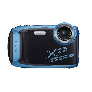 후지필름 파인픽스 XP140 방수 디지털 카메라 16GB SD 카드 스카이 블루, Sky Blue, 1개