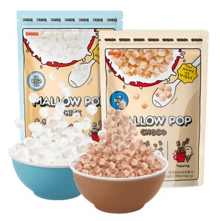 [화이트+초코] 멜로팝 건조 마시멜로 시리얼 110g 2개 묶음 마로팝