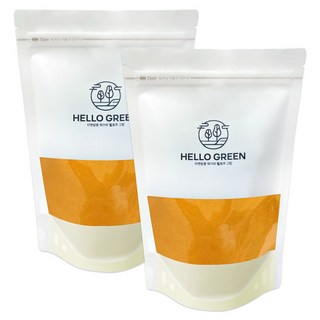 헬로우그린 인도산 강황 분말 가루 1kg 대용량 인도산 강황 터머릭 커큐민, 2개