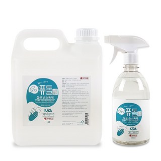 크로바 퓨톨 뿌리는 소독제 (의약외품)살균소독제 리필 4L+500ml, 1세트, 4.5L