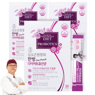 김오곤 원장의 한방(One-Punch) 다이어트 유산균 30포, 105g, 3개