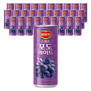 델몬트 스퀴즈 포도 에이드, 240ml, 30개