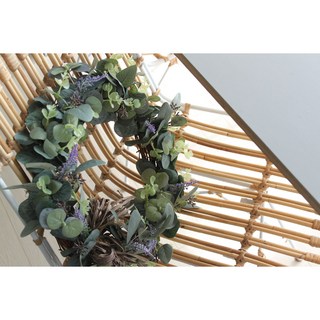 봉봉스튜디오 조화리스 유칼립투스 벽장식 홈데코 리스