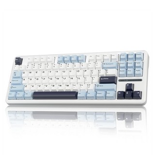 AULA F87 3모드 RGB 기계식 키보드, 글레이셜 블루, 회목축