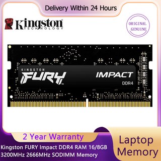 Kingston FURY Impact DDR4 RAM 16GB 8GB 32GB 3200MHz 2400 2666MHz SODIMM 노트북 RAM 메모리 노트북 메모리용 260핀 So, 1개
