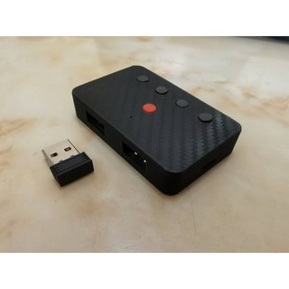 usb 멀티허브 포트 확장 분배기 USB 키보드 및 마우스 블루투스 5.3 어댑터 허브 유선 무선 변환기, 1개, Black