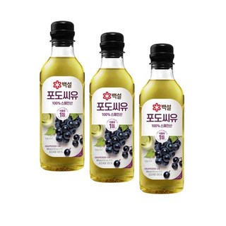 CJ 백설 포도씨유, 500ml, 3개