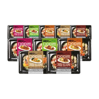 허닭FIT 다이어트 저당 식단관리 도시락 5종 혼합 (무첨가/1g저당/21g단백질), 10개, 260g