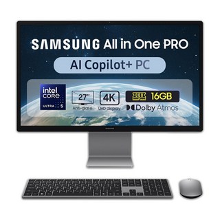 삼성전자 올인원 프로 일체형 27인치 컴퓨터, DM970AGA-L51A, RAM 16GB + SSD 512GB