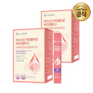 [서울대 위바이옴] 식약처 인정 국내 최대함량 3270mg 저분자 피쉬 어린 콜라겐펩타이드 이너스킨 어린콜라겐 + 비오틴, 150g, 2개