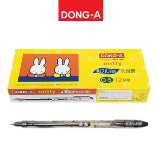동아 미피 향기 중성펜 0.5mm 1타(12개입), 블랙