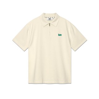 [국내매장판] 리 LEE 스몰 트위치 로고 하프 집업 카라 티셔츠 샌드 베이지 LE2502ST33SE 134383