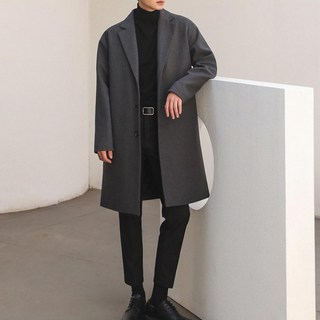어반플리커 블렌 오버핏 싱글 코트