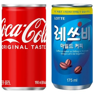 코카콜라 190ml 30개+레쓰비 마일드 커피(업소) 175ml 30개
