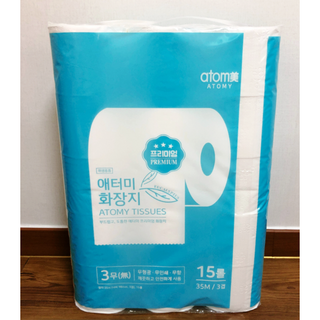 애터미 3겹 천연펄프 화장지, 35m, 15개입, 1개