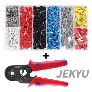 JEKYU 펜홀 단자 1200개와 압착기 1개 포함 – 페룰 핀 단자 커넥터 터미널, 전선 연결용 크림프 배선 키트 pg단자 JEKYU 펜홀 단자 1200개와 압착기 1개 포함 – 페룰 핀 단자 커넥터 터미널, 전선 연결용 크림프 배선 키트 pg단자
