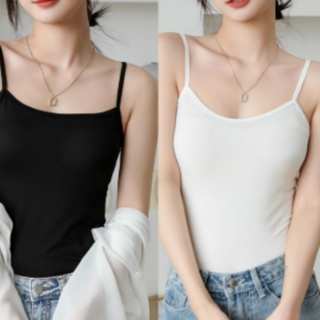 슈블리 노와이어 1+1 스퀘어넥 브라캡 브라탑