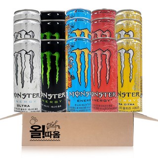 올따옴 몬스터 에너지음료 5종 기획세트 2호(울트라3+그린3+망고로코3+펀치3+시트라3), 355ml
