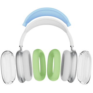 가꼬싶다 에어팟 맥스 올인원 케이스 세트, 13번 투명/ 그린/ 블루