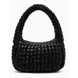 COS 코스 퀼티드 오버사이즈 크로스바디 숄더 가죽 백 블랙 구름백 구름빵 가방