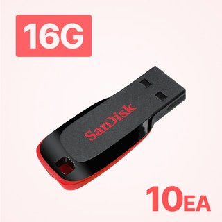 샌디스크 크루저 블레이드 USB 플래시 드라이브 SDCZ50-016G 10p, 16GB, 10개