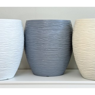 (사이즈를 잘확인해주세요)럭키가든 경량 마블화분 대형 무늬항아리 36.5 x 45, 화이트, 1개
