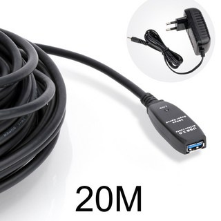NEXT USB20U3PW USB3.0 리피터 20M 케이블 전원어댑터포함 5Gbps 속도지원 연장케이블, 1개