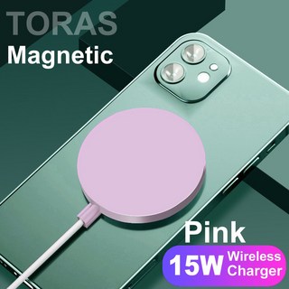 휴대폰 무선 초고속 충전기 15W Fast Macsafe Mag 자기 무선 충전기 IPhone 13 Pro Max 12 Mini 11 Mac 안, Pink, 1개