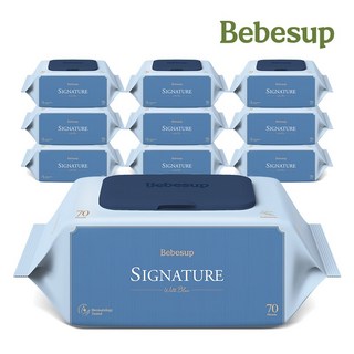 베베숲 NEW 시그니처 위드블루 물티슈 70매 캡 75g 70개입 10개 상품 이미지