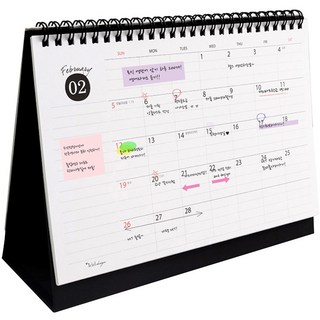 아이씨엘디자인 Desk Scheduler Calendar 2025, 블랙, 1개
