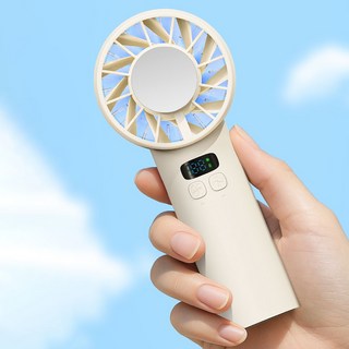 휴대용 선풍기 손선풍기 손풍기 냉각선풍기 휴대용 미니 선풍기 5200mAh, 화이트