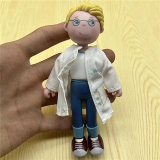 만화 독서 나무 하베 금속 와이어 피규어 인형 고무 비프 칩 모델 모형, 1개, 4. 분홍색