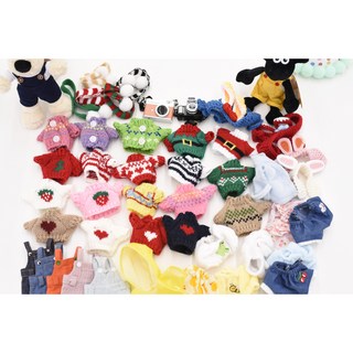 10cm 15cm 인형옷 모루인형 키링 악세사리 옷 소품, 그린+레드 목도리, 1개