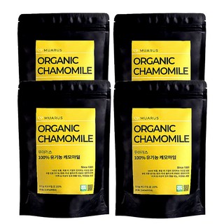 독일 티 전문 기업이 생산 관리한 무아러스 100% 유기농 카모마일 생분해 티백, 1개, 100개입, 150g