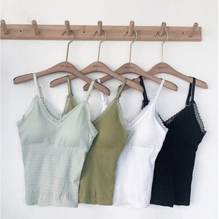 루오 데일리 캡내장 레이스 끈 브라 나시탑