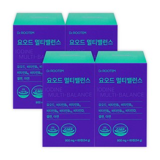 닥터루템 갑상선 요오드 아이오딘 멀티비타민 영양제 멀티밸런스, 4개, 60정