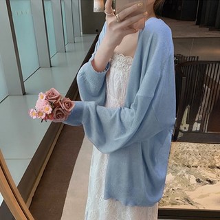 로엔나 여성용 데일리 캐주얼 시스루 오버핏 꾸안꾸 가디건 블라우스