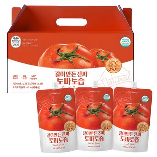 유기농마루 갈아만든 진짜 토마토즙, 100ml, 30개
