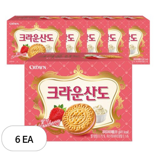 크라운산도 딸기 소, 81g, 6개