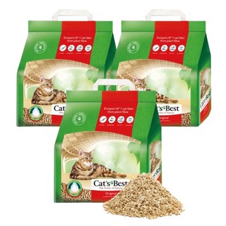캣츠베스트 오코플러스 오리지널 친환경 고양이모래 5L (2.1Kg), 2.1kg, 3개, 나무향