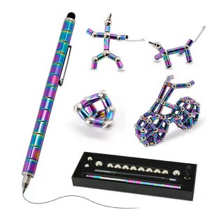 Onsuft 28PCS 다기능 금속펜 터치 펜 자력펜 마그네틱, 다색 28, 1개