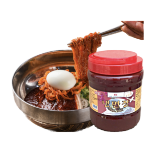 [면마을] 2kg 물비빔 만능 냉면 양념장 다데기 (냉면, 막국수, 밀면, 골뱅이 등) – 비빔냉면장 2kg, 1개 막국수양념