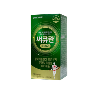 동아제약 써큐란 알파 180캡슐 감마리놀렌산 혈행 기억력 개선 도움, 180정, 1세트