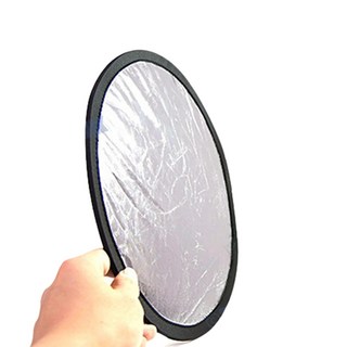 휴대용 반사판 조명판 지름 30cm 화이트 실버 양면, 1개