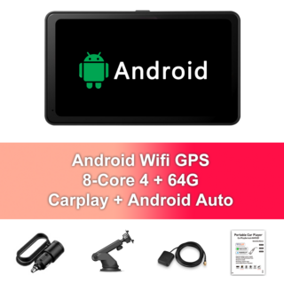 7인치 안드로이드 Syetem14 8 코어 4 + 64GB 무선 Carplay 자동 대시 보드 GPS 스크린 플레이어 미러 링크, 02 4G 64GB