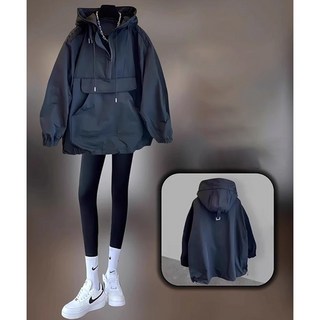 black k7 남녀공용 트레이닝 등산복 조거 빅사이즈 후드 반집업 바람막이 아노락