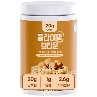 플라이밀 단백질 쉐이크 브라운 미숫가루맛 대용량, 630g, 1개