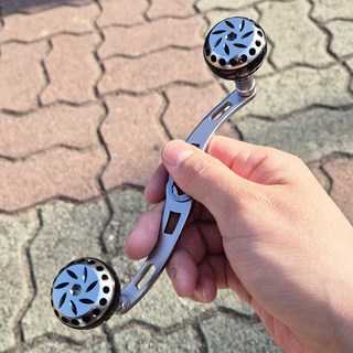 씨호크 베이트릴 파워 더블핸들 파워 130mm 시마노 다이와 호환 삼색 튜닝핸들, 건스모크, 1개