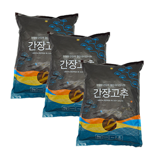 [맛찬]착한식품 간장고추 업소용 대용량, 3개, 4kg